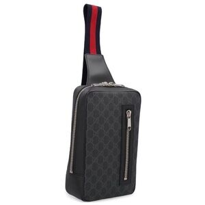Gucci GG Supreme Sling Bag in black & gray